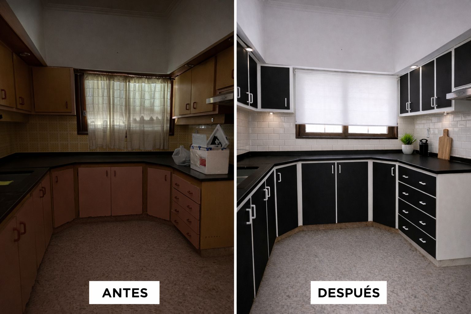 Nuestra casa reformada - Cocina Antes y Después